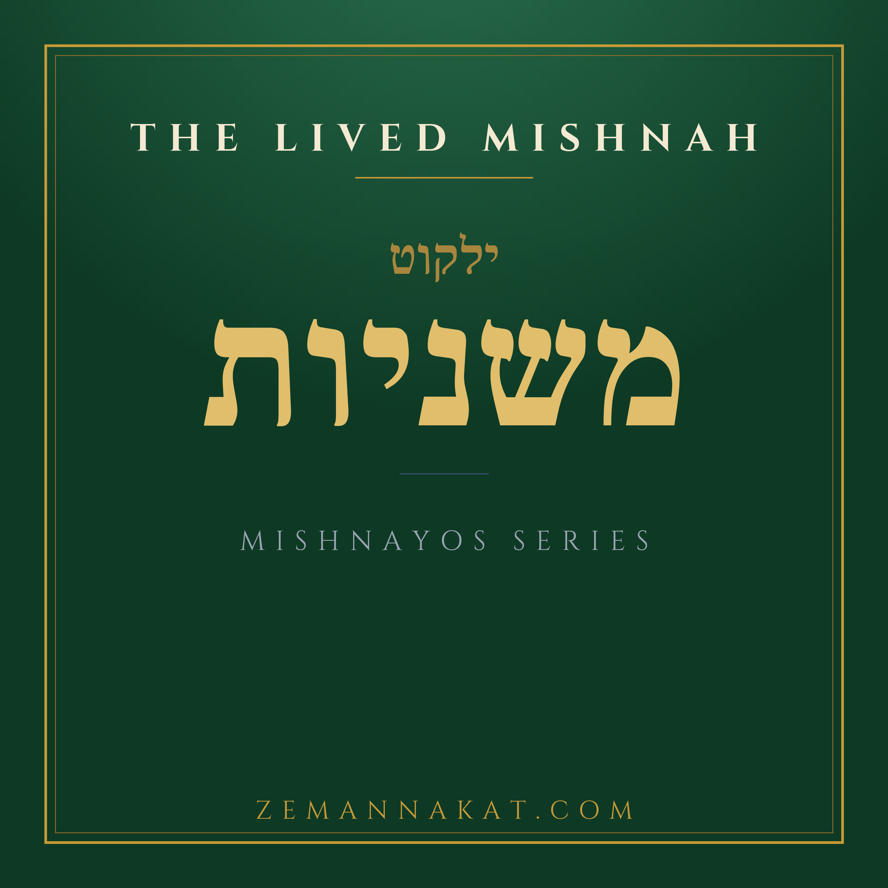The Lived Mishnah — Series artwork